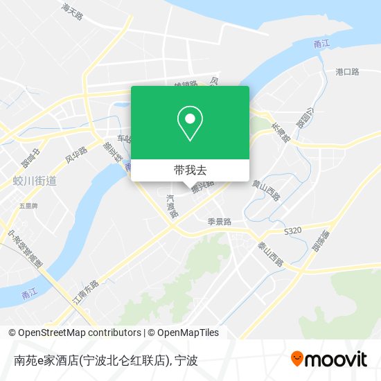 南苑e家酒店(宁波北仑红联店)地图