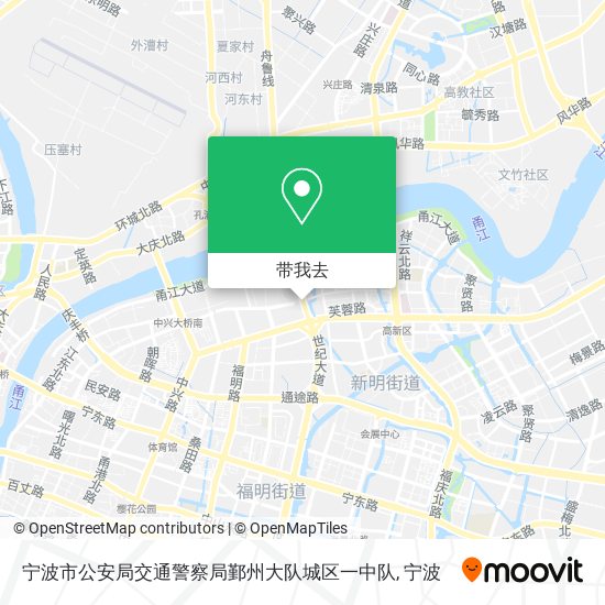 宁波市公安局交通警察局鄞州大队城区一中队地图