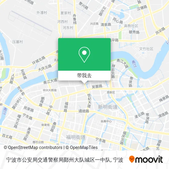 宁波市公安局交通警察局鄞州大队城区一中队地图