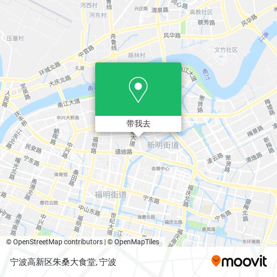 宁波高新区朱桑大食堂地图