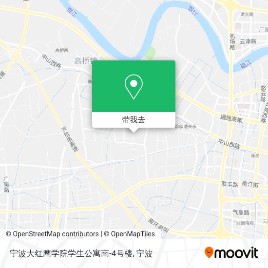 宁波大红鹰学院学生公寓南-4号楼地图