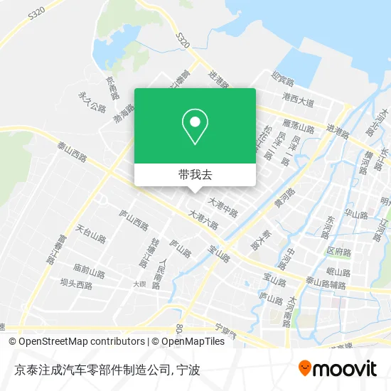 京泰注成汽车零部件制造公司地图