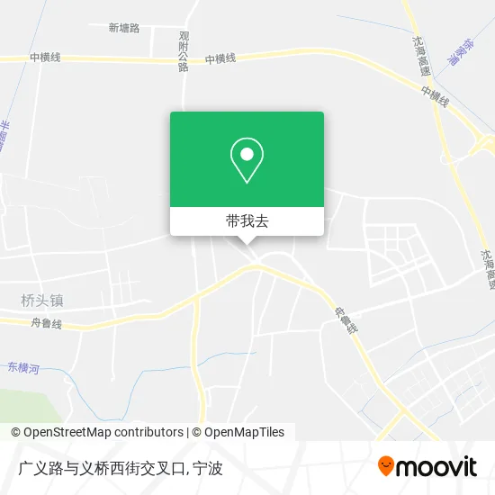 广义路与义桥西街交叉口地图