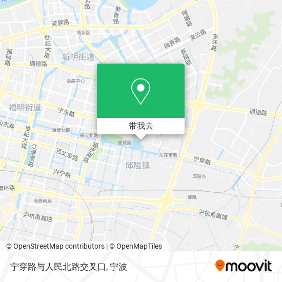 宁穿路与人民北路交叉口地图