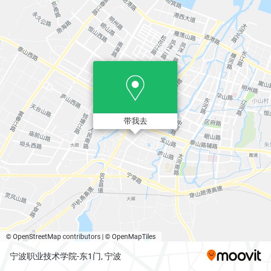 宁波职业技术学院-东1门地图