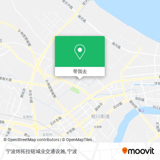 宁波炜拓拉链城业交通设施地图