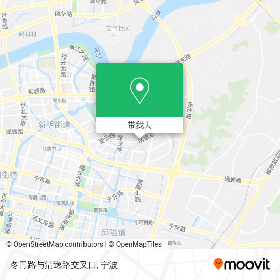冬青路与清逸路交叉口地图
