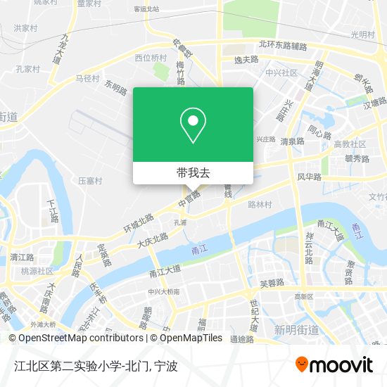 江北区第二实验小学-北门地图