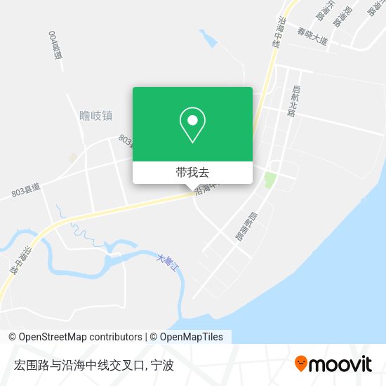 宏围路与沿海中线交叉口地图
