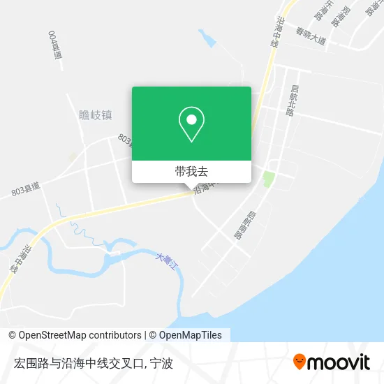 宏围路与沿海中线交叉口地图