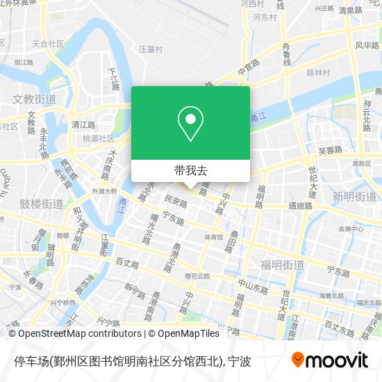 停车场(鄞州区图书馆明南社区分馆西北)地图