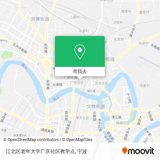 江北区老年大学广庆社区教学点地图
