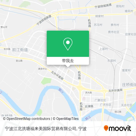 宁波江北洪塘福来美国际贸易有限公司地图