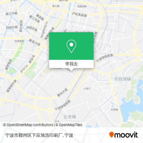 宁波市鄞州区下应旭浩印刷厂地图