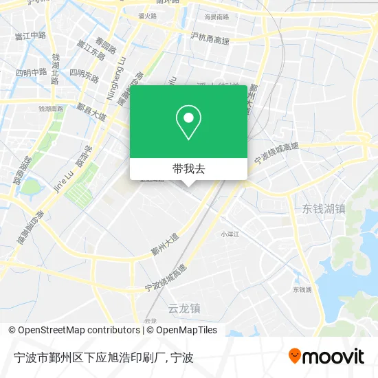 宁波市鄞州区下应旭浩印刷厂地图