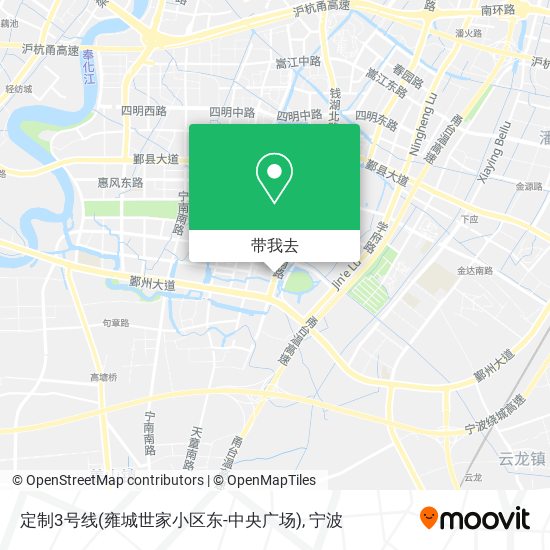 定制3号线(雍城世家小区东-中央广场)地图