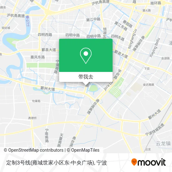 定制3号线(雍城世家小区东-中央广场)地图