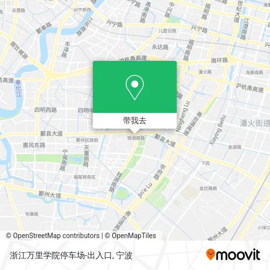 浙江万里学院停车场-出入口地图