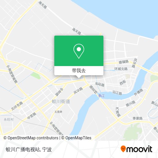 蛟川广播电视站地图