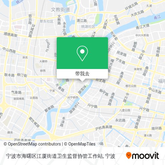 宁波市海曙区江厦街道卫生监督协管工作站地图