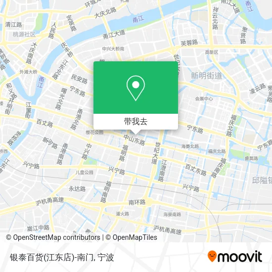 银泰百货(江东店)-南门地图