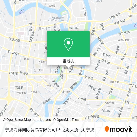 宁波高祥国际贸易有限公司(天之海大厦北)地图