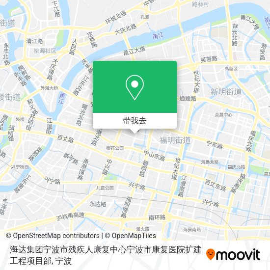 海达集团宁波市残疾人康复中心宁波市康复医院扩建工程项目部地图
