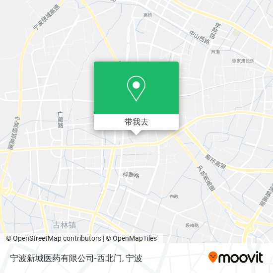 宁波新城医药有限公司-西北门地图