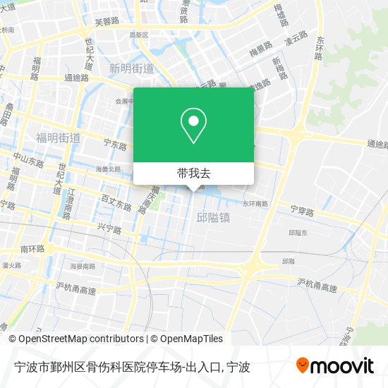 宁波市鄞州区骨伤科医院停车场-出入口地图