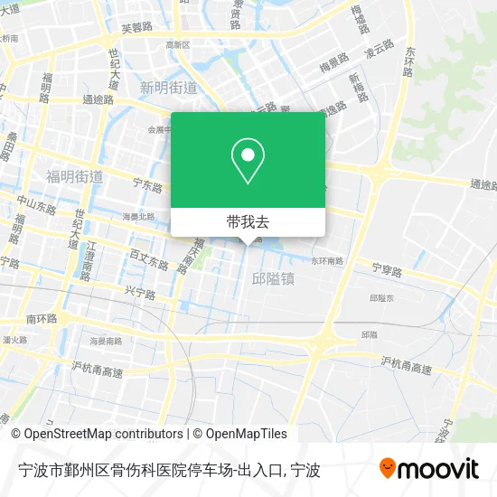 宁波市鄞州区骨伤科医院停车场-出入口地图