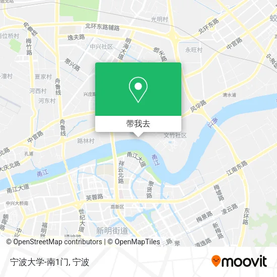 宁波大学-南1门地图