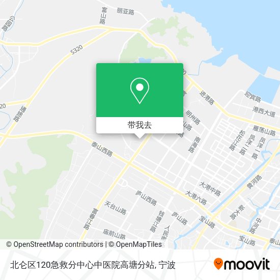 北仑区120急救分中心中医院高塘分站地图