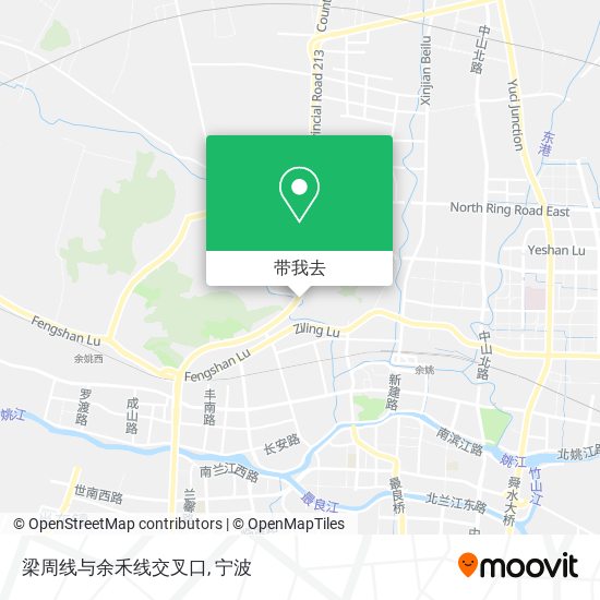 梁周线与余禾线交叉口地图