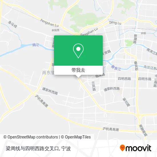 梁周线与四明西路交叉口地图