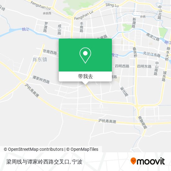 梁周线与谭家岭西路交叉口地图