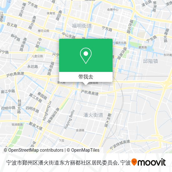 宁波市鄞州区潘火街道东方丽都社区居民委员会地图