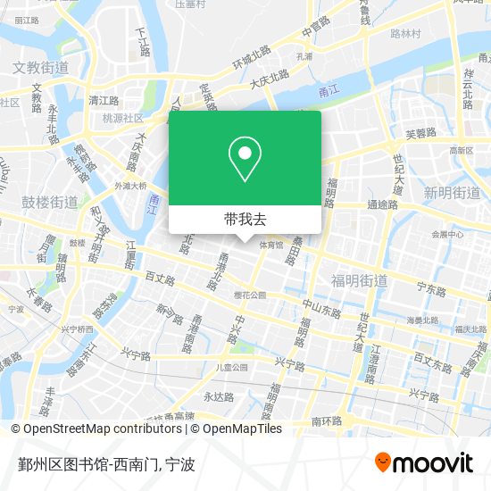 鄞州区图书馆-西南门地图
