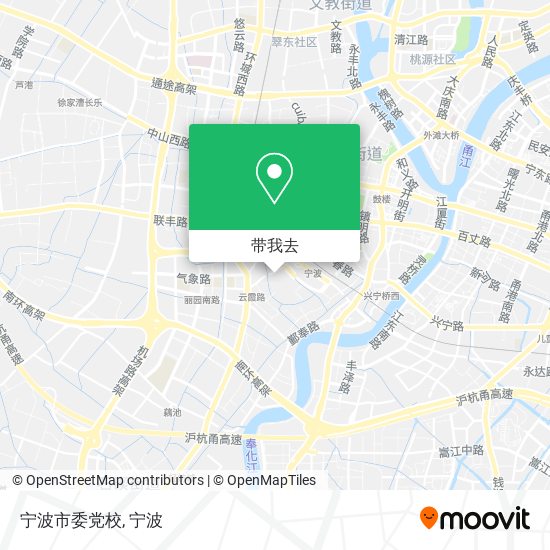 宁波市委党校地图