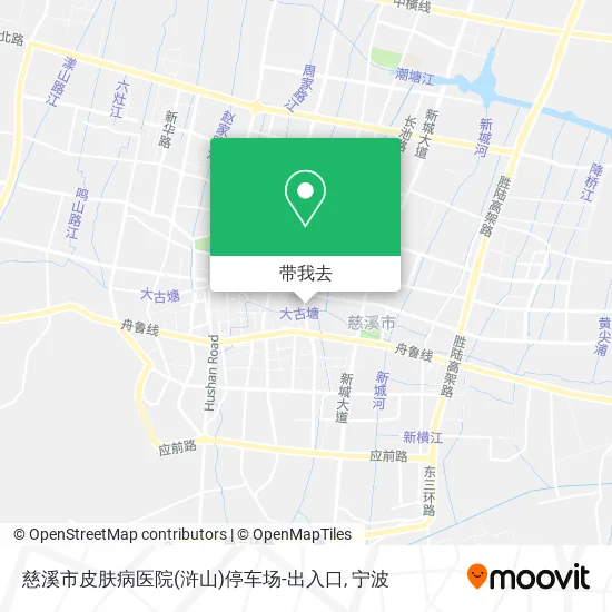 慈溪市皮肤病医院(浒山)停车场-出入口地图