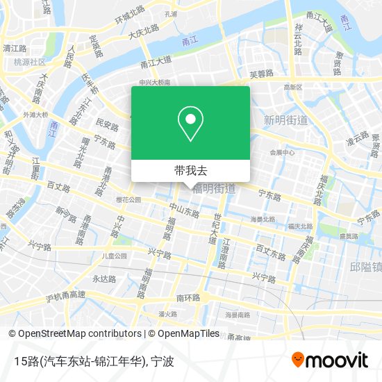 15路(汽车东站-锦江年华)地图