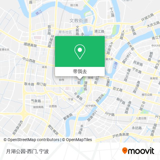 月湖公园-西门地图
