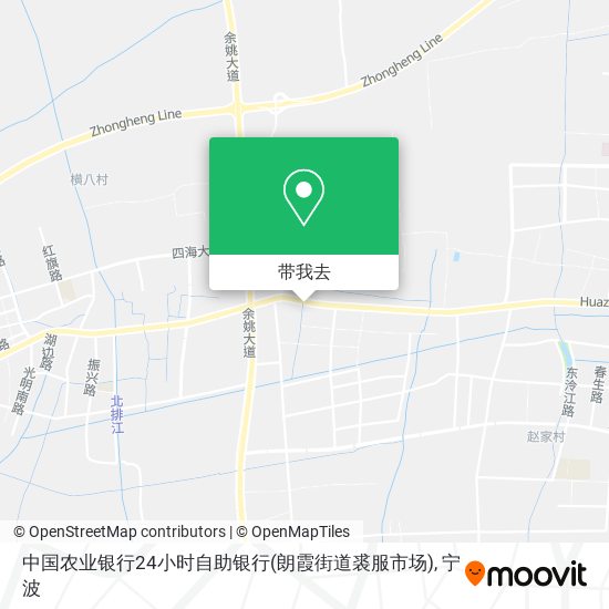 中国农业银行24小时自助银行(朗霞街道裘服市场)地图