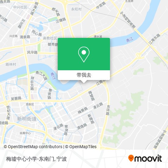 梅墟中心小学-东南门地图