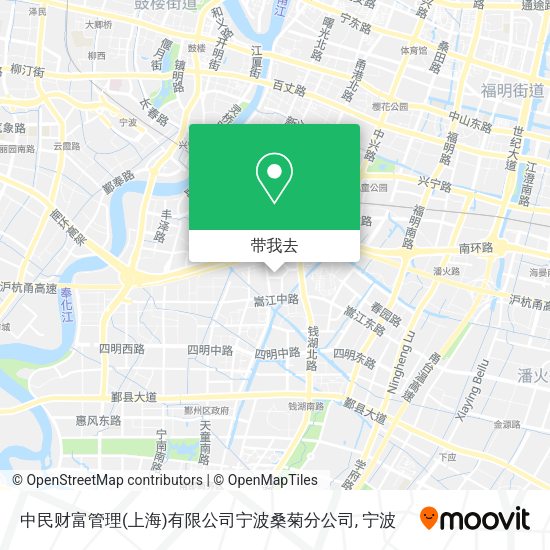中民财富管理(上海)有限公司宁波桑菊分公司地图