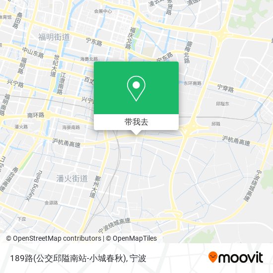 189路(公交邱隘南站-小城春秋)地图