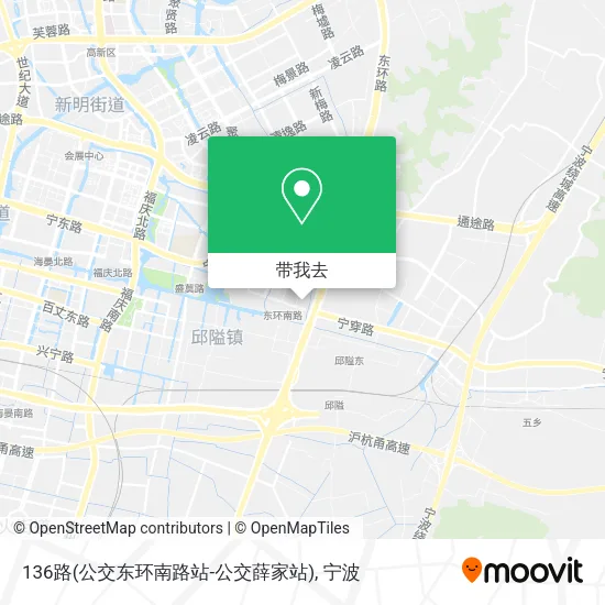 136路(公交东环南路站-公交薛家站)地图
