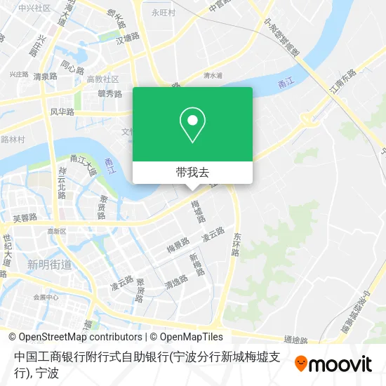 中国工商银行附行式自助银行(宁波分行新城梅墟支行)地图