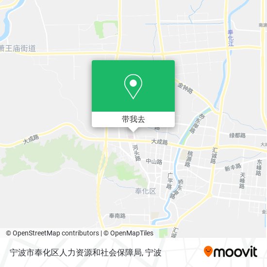 宁波市奉化区人力资源和社会保障局地图