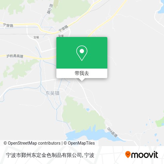 宁波市鄞州东定金色制品有限公司地图