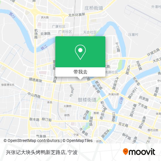 兴张记大块头烤鸭新芝路店地图